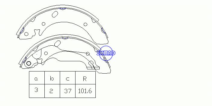 HYUNDAI COUPE LANTRA I (J-1) II Estate (J-2) Drum Brake shoes FMSI:1448-S661 1448-S693 OEM:58305-28B00 FSB319 K11158 GS8569, OK-BS231